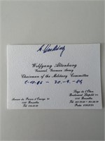 Wolfgang Altenburg signed business card