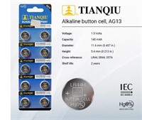 Tianqiu LR44 AG13 357A Alkaline 1.5V Button Cell B