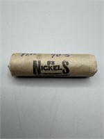 Vintage UNC $2 Roll 1970's Nickels Roll