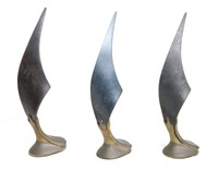 Tom Bennett Brass & Bronze "Sails" sculptures