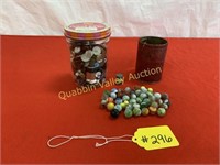 VINTAGE BUTTONS & MARBLES