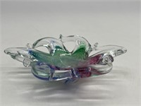 Vintage Murano Glass Flower Bowl from Italy