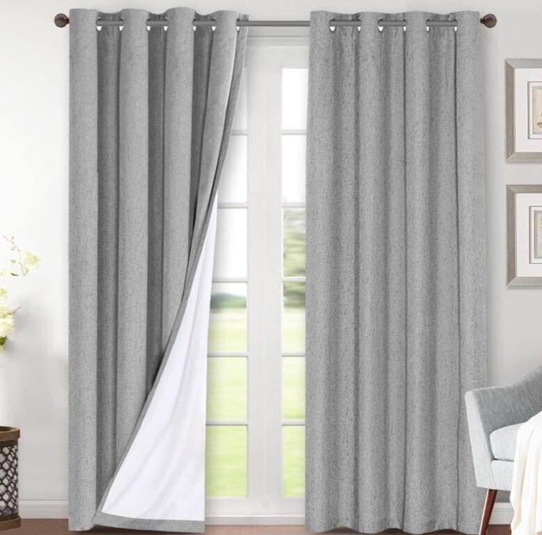 (52" x 108" - grey) VERSAILTEX Linen Blackout