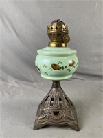 Dual Burner Metal Pedestal Oil Lamp with