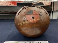 PUEBLO POTTERY BOWL WITH UNIQUE RIM DESIGN