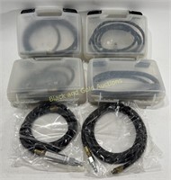 (6) New Air Hoses with (4) Plastic Cases