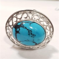 $400 Silver Turquoise Ring