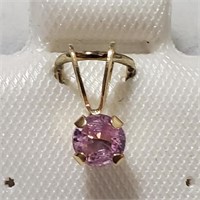 10K  Pink Sapphire(0.3ct) Pendant