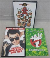 C12) 3 DVDs Movies Comedy Ferris Buellers Day Off