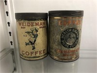 (2) Coffee Cans