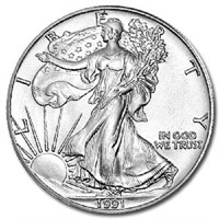 1991 1oz Fine Silver American Eagle Dollar