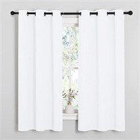 NICETOWN White Window Curtain Panels - 50% Light B