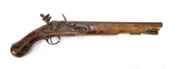 Flintlock .58 Cal. pistol, 13" round barrel, N/P