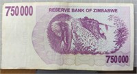 $750,000 Zimbabwe Banknote