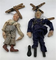 2 pcs,Cop and Man String Puppets