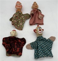 4 pcs,Howdy Doody,Clarabell the Clown Puppets