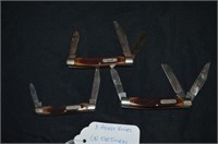 (3) VINTAGE  “OLD TIIMER” POCKET KNIVES