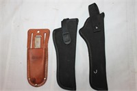 2 Uncle Mike Holsters and Tool Pouch