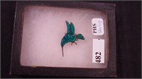 Hummimgbird pin/pendant marked sterling
