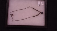 18" marked sterling necklace with marcasite