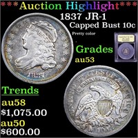 ***Auction Highlight*** 1837 Capped Bust Dime JR-1