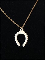 16" Sterling/GF Chain with White Pendant