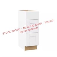 H.B. 3-Drawer Base Cabinet, 12x21x34.5in