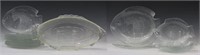 (19) MOLDED CLEAR GLASS FISH PLATES & PLATTERS