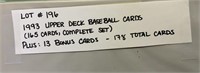 1993 Upper Deck Baseball Cards (165 cards,