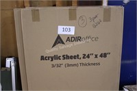 3-3ct acrylic sheets 24x48”