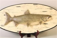 Carved Trout Plaque on Simulated