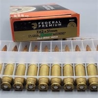 20 ROUNDS FEDERAL PREMIUM GOLD METAL 7.62 X  51MM