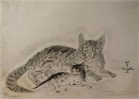 Tsuguharu Foujita (1886-1968) Mixed Media Drawing