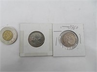 2 x 0.25$ Canada années 60, silver