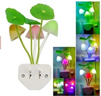NEW! LED Sensor Night Light Plug-in Mushroom