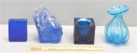 Blue Art Glass Lot Collection