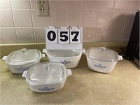 Vintage Corning Ware Baking Dishes with Lids