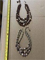 2 - 3 strand beaded necklaces