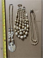 3 vintage beaded necklaces
