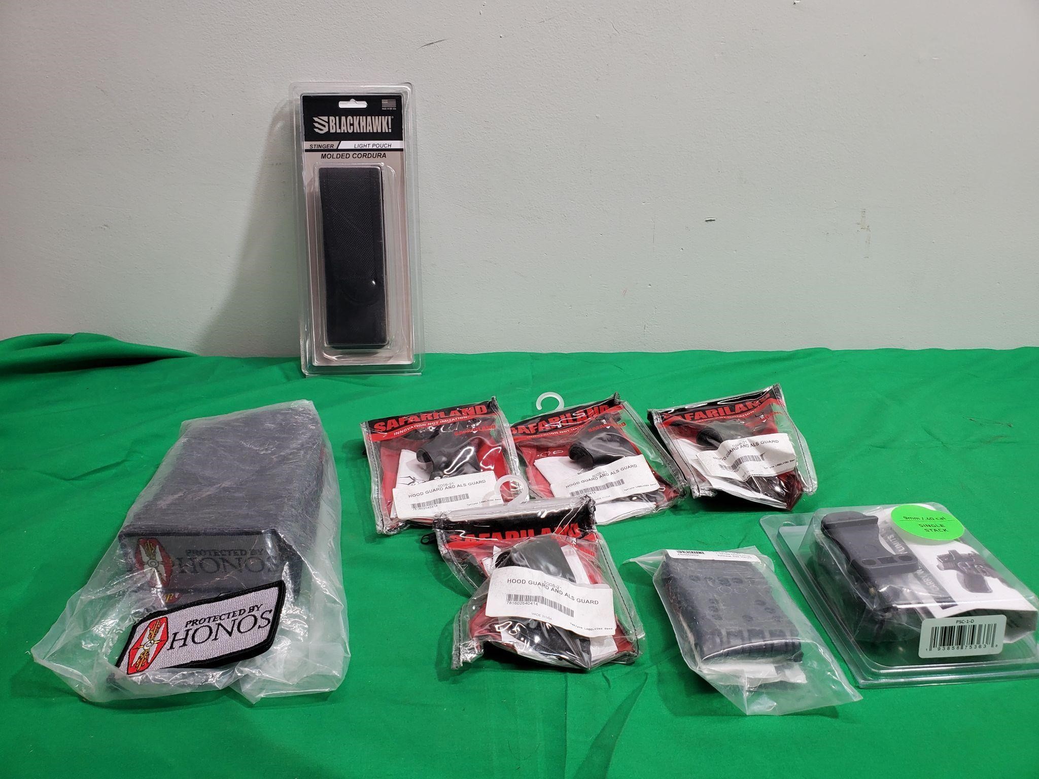 Open Bag of HONOS Patches, Hood Guards & More