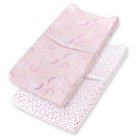 P4127  Little Star Organic Changing Pad Cover, 2 P