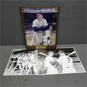 Mickey Mantle Plaque & Pictures