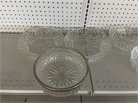 Clear Cut Glass Bowls