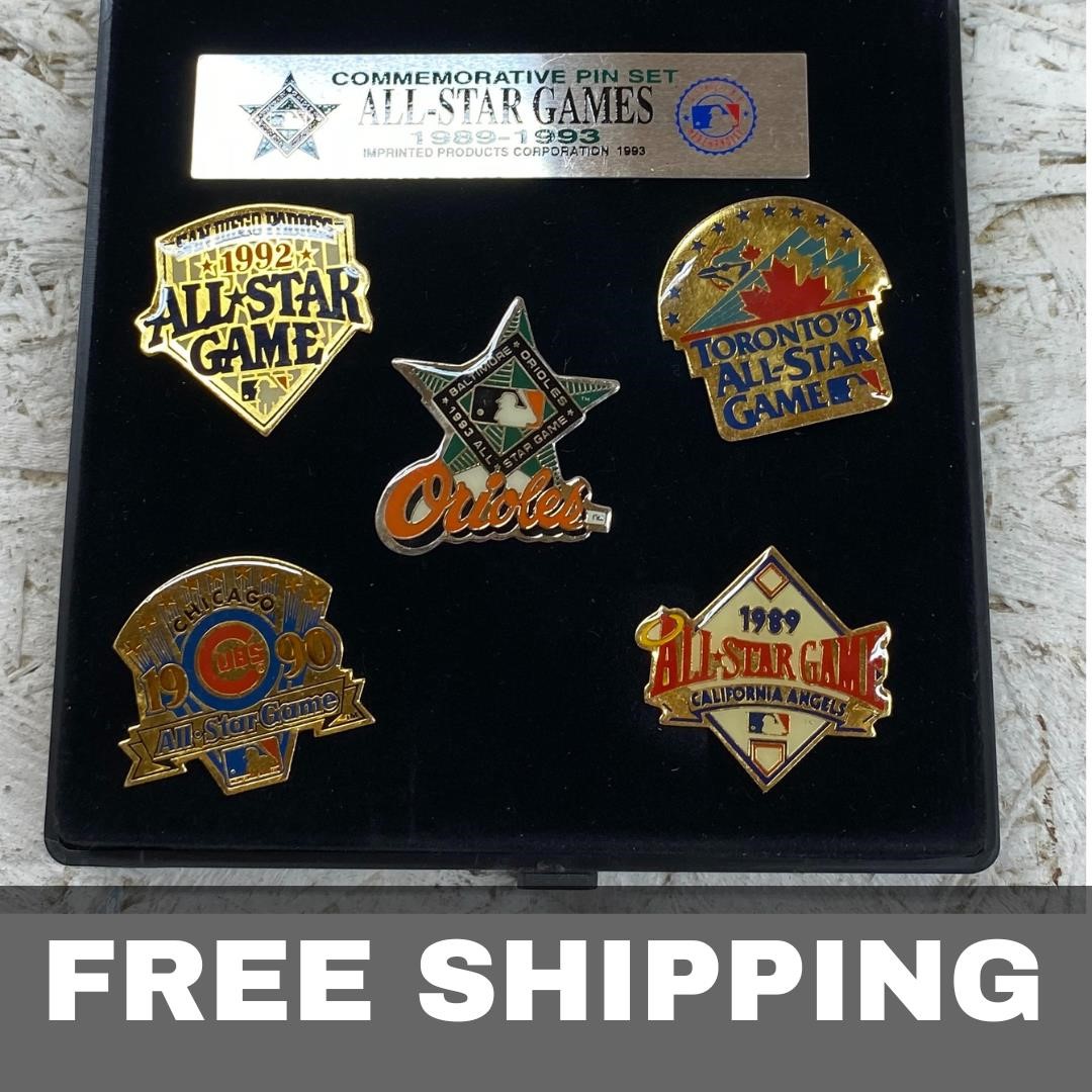 VINTAGE 1989-1993 MLB All-Star Game Pin Set