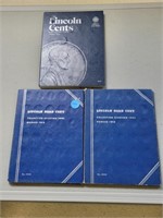 3 Lincoln penny collector books; years from 1941-1