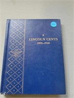 Lincoln cent collector book; including coins from