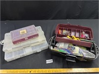 Fishing Tackle Box w/ Contents, Storage Organizers