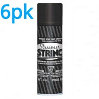 6pk Black Streamer String 3oz