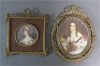 Two Antique Miniature Portraits