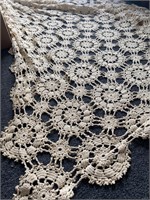 Large Antique Crocheted Tablecloth
